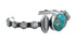 Native American Sterling Silver Turquoise Cuff Bracelet AX129803